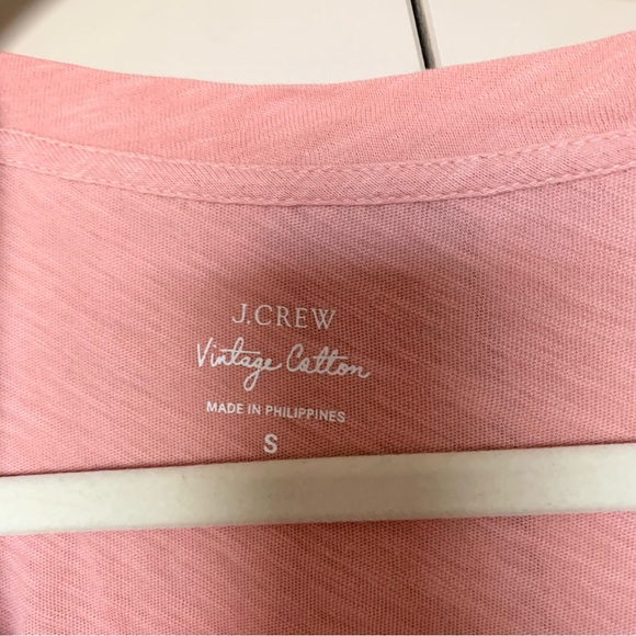 J.Crew Salmon Pink V-Neck Cotton T-Shirt - Picture 5 of 8